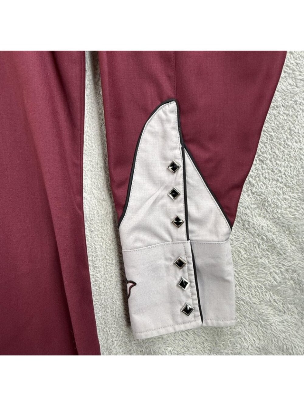 Wrangler Shirt Mens XL Red Colorblock Western Snap Long Sleeve Embroidered Yoke - Picture 7 of 16
